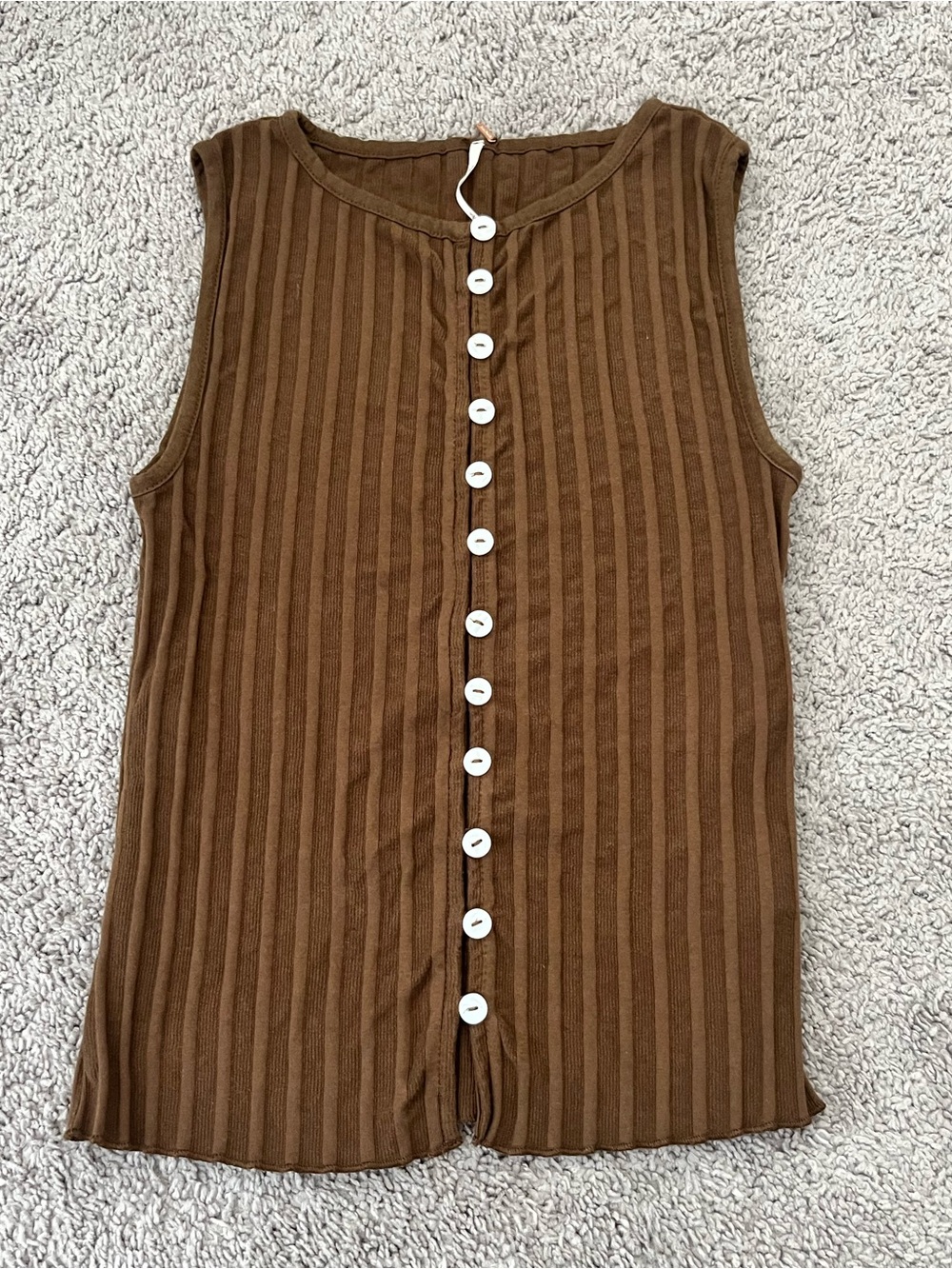 Free People Tilly Rib Button-Up Top